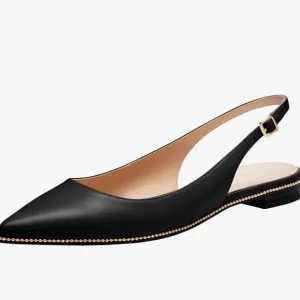 NEW Coach Elegant Black Slingback Flats