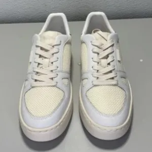 NEW COACH Low Top Court Mesh Mens Size 8 Cream Comfort Sneaker
