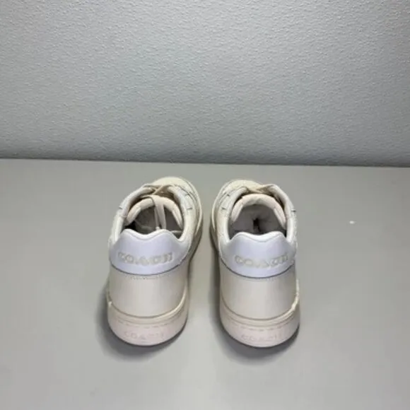 NEW COACH Low Top Court Mesh Mens Size 8 Cream Comfort Sneaker