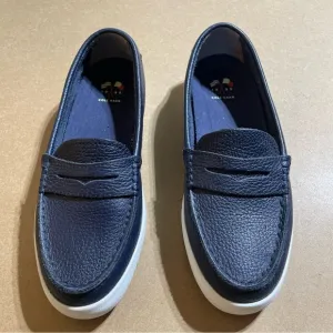 NEW Cole Haan Navy Blue Slip On Leather  Loafers