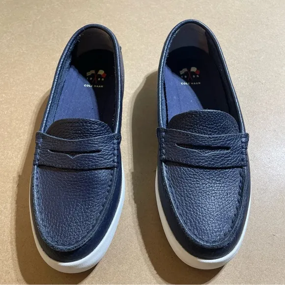 NEW Cole Haan Navy Blue Slip On Leather  Loafers