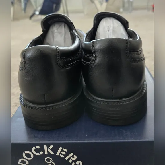 New Dockers Mens Edson  Slip On Black Dress Shoe