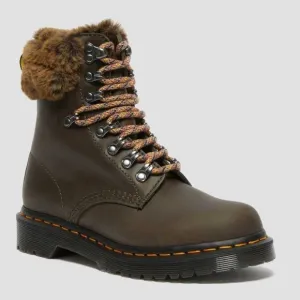 New Dr.Martens 1460 Serena Collar Faucet Fur Lined Lace Up Boots Size 37