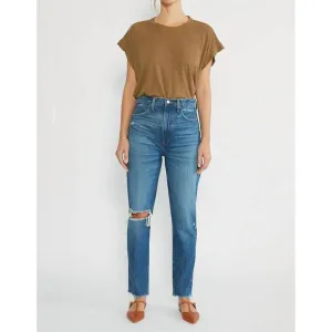 NEW ETICA marcella high rise slim cedar breaks jeans in blue