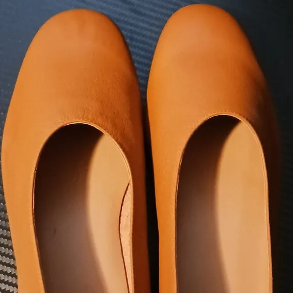 NEW Everlane The Day Glove Italian Leather Flats in Toasted Almond, Size 8