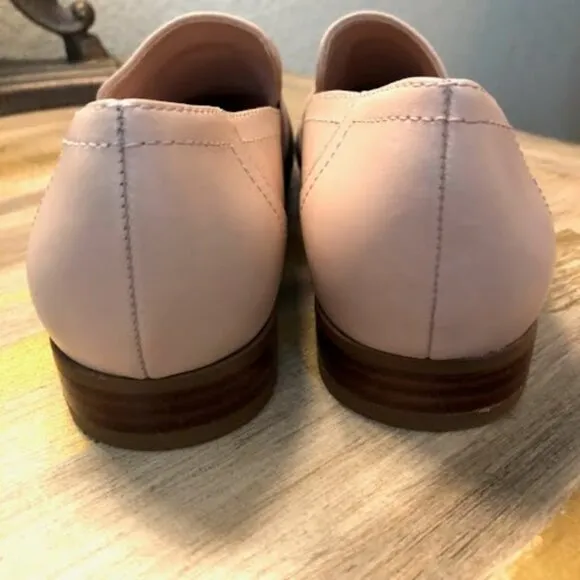 New Franco Sarto Odyssey Blush Leather Strap Slip-on Loafers SZ 7