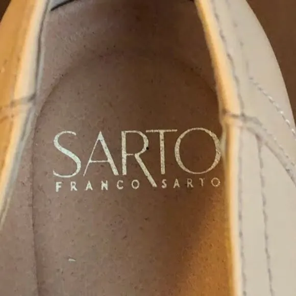 New Franco Sarto Odyssey Blush Leather Strap Slip-on Loafers SZ 7
