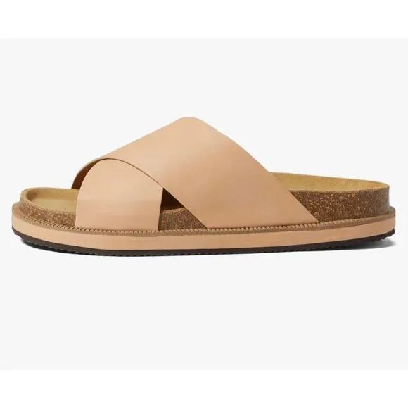 NEW Free People Sidelines Footbed Women Tan Size 9