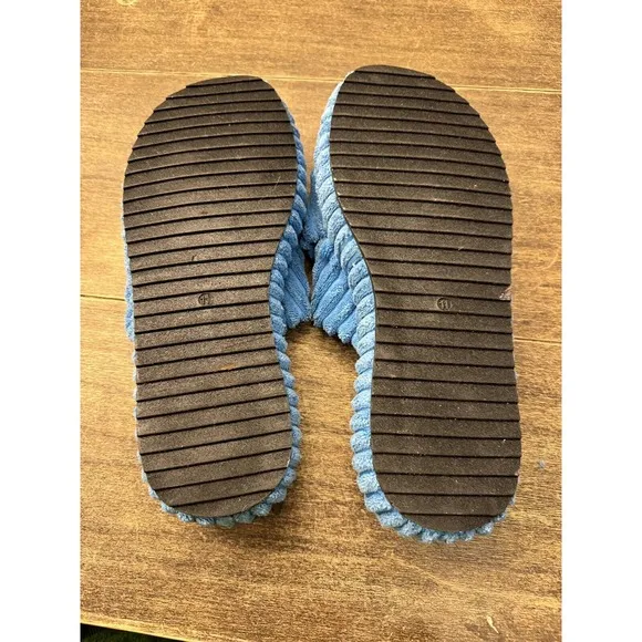 NEW FREE PEOPLE TEO DAYS IN IBIZA TERRY SLIDES ~ cerulean blue Size 11