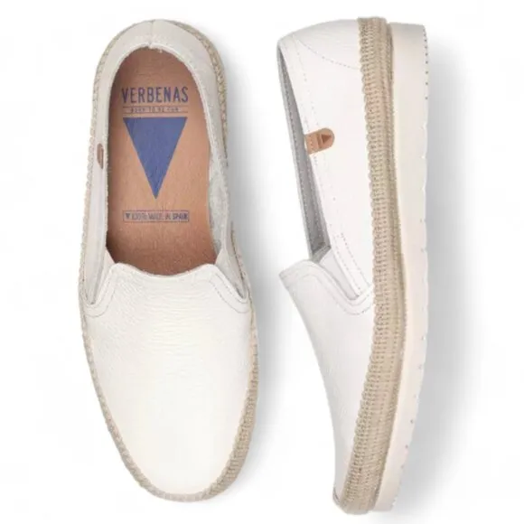 new FUN VERBENAS Made In Spain Leather Nuria Flat Espadrilles  252