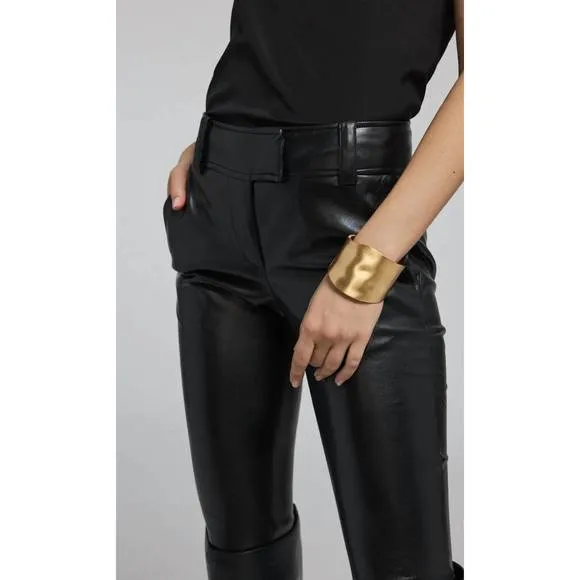 NEW GENERATION LOVE alexandra vegan leather pants in black