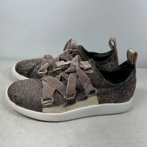 New GIUSEPPE ZANOTTI Multicolor Glitter DONNA NATALIE Slip-On Sneakers Sz 39,5