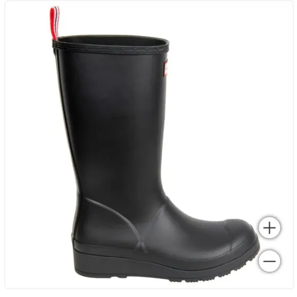 New Hunter Women's Play Tall Rain‎ Boots Waterproof Black Size 7