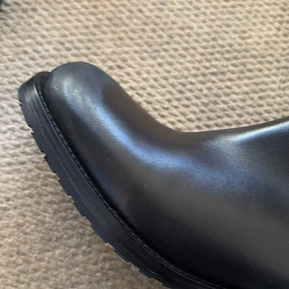 NEW in Box Free People Leather Harmony Studded Boots Black Size 6