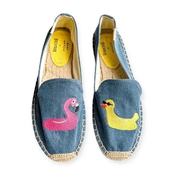 New in box Soludos x Mary Matson Floaties Espadrilles Flatshoes, Size 7