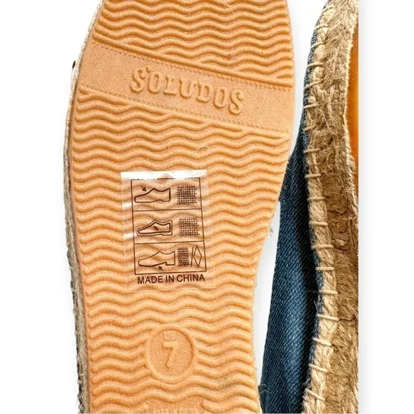 New in box Soludos x Mary Matson Floaties Espadrilles Flatshoes, Size 7