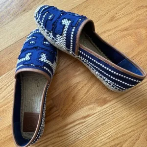 NEW in box!!  TORY BURCH Espadrille. Gorgeous. Preppy. Nautical Vibe  9.5.