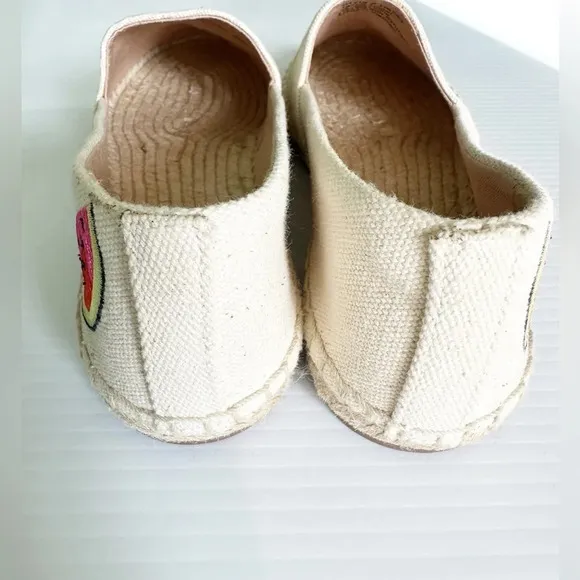 NEW J. Crew canvas espadrilles with embroidered fruits Size 8 lemons watermelon