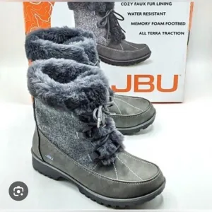 NEW JBU faux fur lined winter boots size 9