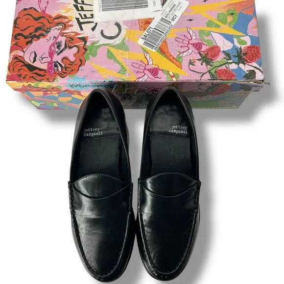 NEW Jeffrey Campbell Soaring Platform Loafers Size 7 Super High Wedge Heels