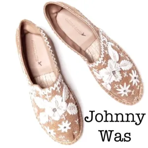 New Johnny Was x Antik Batik Tori Espadrilles Flats Size 39