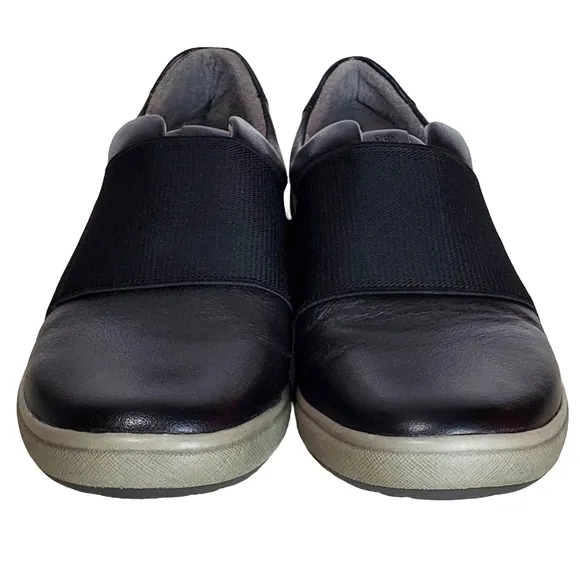 New Josef seibel caren womens size 36 5.5-6 leather slip on sneakers black