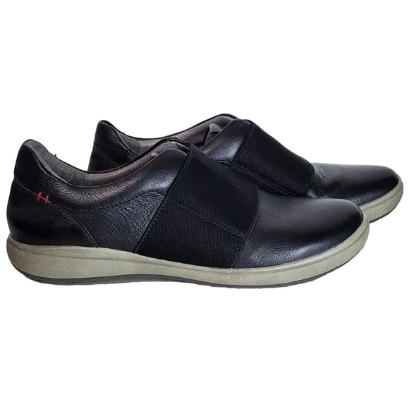New Josef seibel caren womens size 36 5.5-6 leather slip on sneakers black