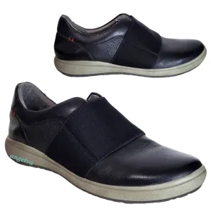 New Josef seibel caren womens size 36 5.5-6 leather slip on sneakers black