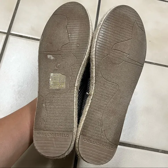 NEW Karl Lagerfeld Adila Platform Espadrilles Flats