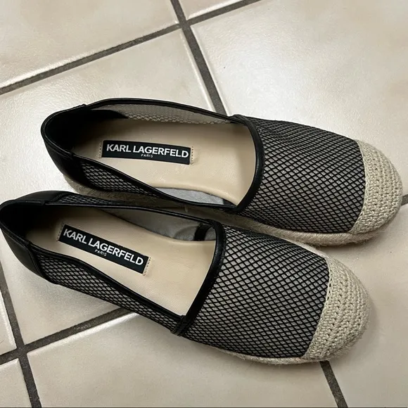 NEW Karl Lagerfeld Adila Platform Espadrilles Flats