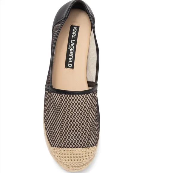 NEW Karl Lagerfeld Adila Platform Espadrilles Flats