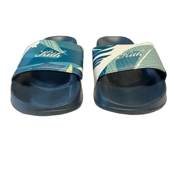 NEW Kith Men’s Palm Tree Slides size 41 Green