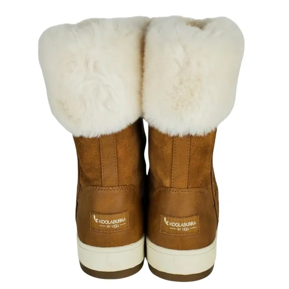 New koolaburra ugg tynlee snow waterproof suede faux fur winter boots chestnut