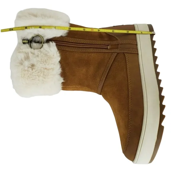 New koolaburra ugg tynlee snow waterproof suede faux fur winter boots chestnut