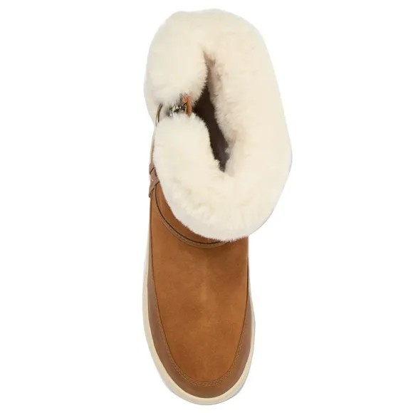 New koolaburra ugg tynlee snow waterproof suede faux fur winter boots chestnut
