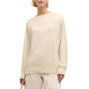 NEW LAFAYETTE 148 chain-embellished knit sweater in pebble