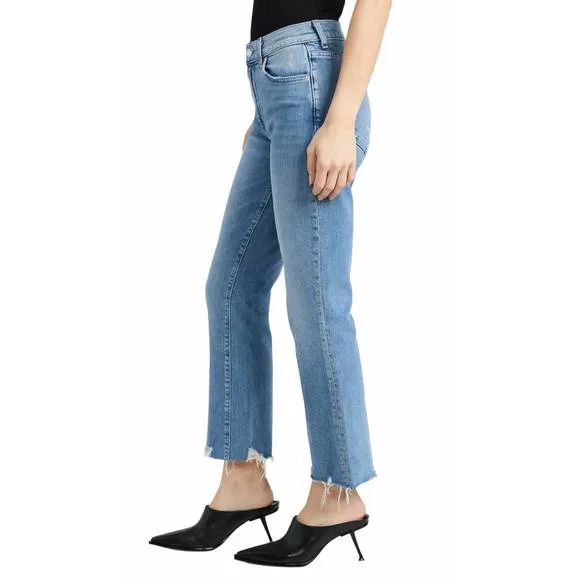 NEW LE JEAN bella crop flare jeans in beach house