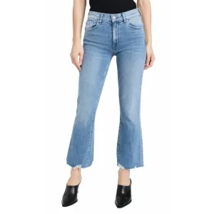 NEW LE JEAN bella crop flare jeans in beach house
