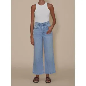 NEW LE JEAN juliette wide ankle in blue valley