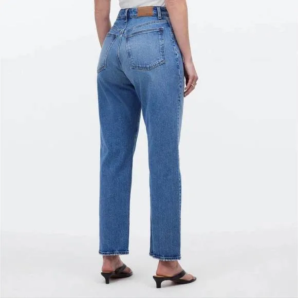 NEW MADEWELL curvy '90s straight crop jean in hazeldell wash
