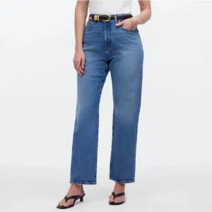 NEW MADEWELL curvy '90s straight crop jean in hazeldell wash