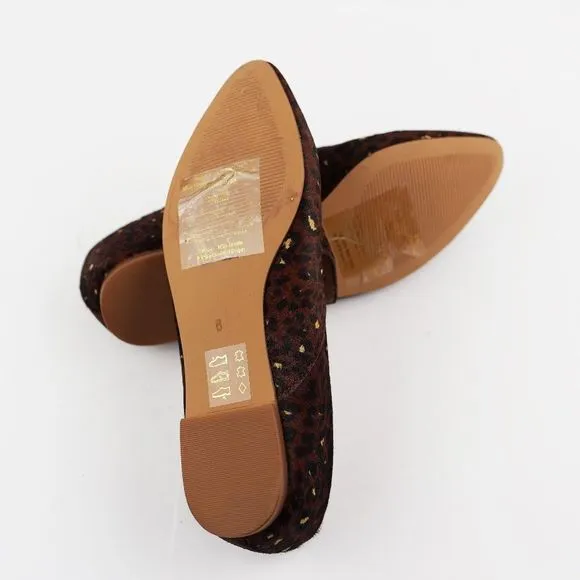 New MADEWELL Size 6 Frances Skimmer in Painted Leopard Calf Hair