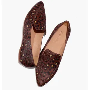 New MADEWELL Size 6 Frances Skimmer in Painted Leopard Calf Hair
