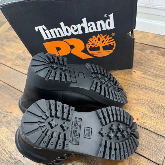 New Mens 8 Timberland PRO 6&quot; Direct Attach Waterproof Steel Toe Work Boots Black
