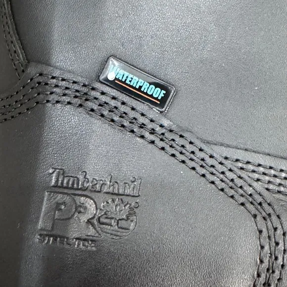 New Mens 8 Timberland PRO 6&quot; Direct Attach Waterproof Steel Toe Work Boots Black