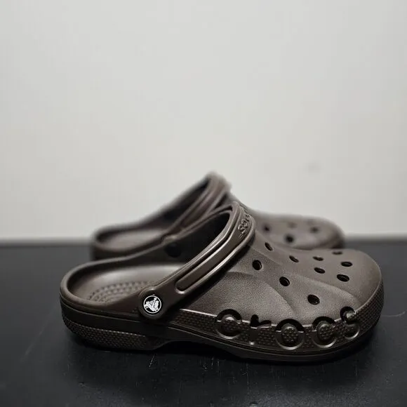 New Men's Size 10 Women’s Size 12 Crocs Baya Clog Unisex Slides Shoes Brown