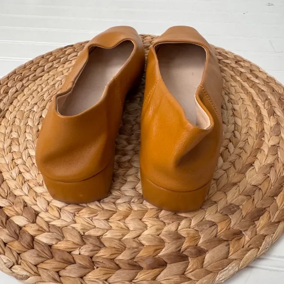 NEW Miista Astri Leather Ballet Flats Mustard Yellow 10.5 ( EU 41) NWOT