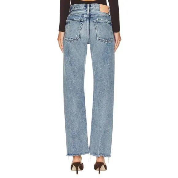NEW MOUSSY nokomis straight jeans in blue