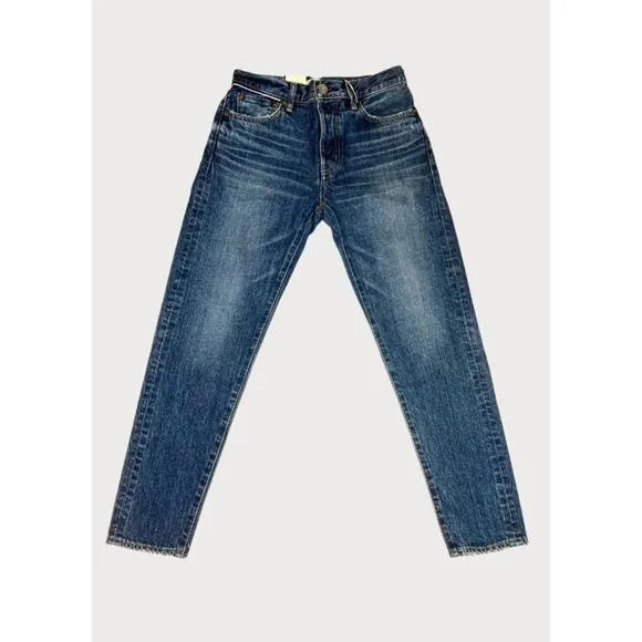NEW MOUSSY velden tapered mid rise jeans in blue