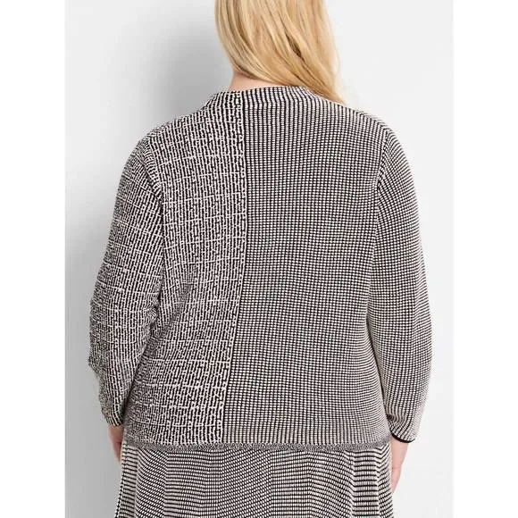 NEW NIC   ZOE pixel knit sweater in cream multi
